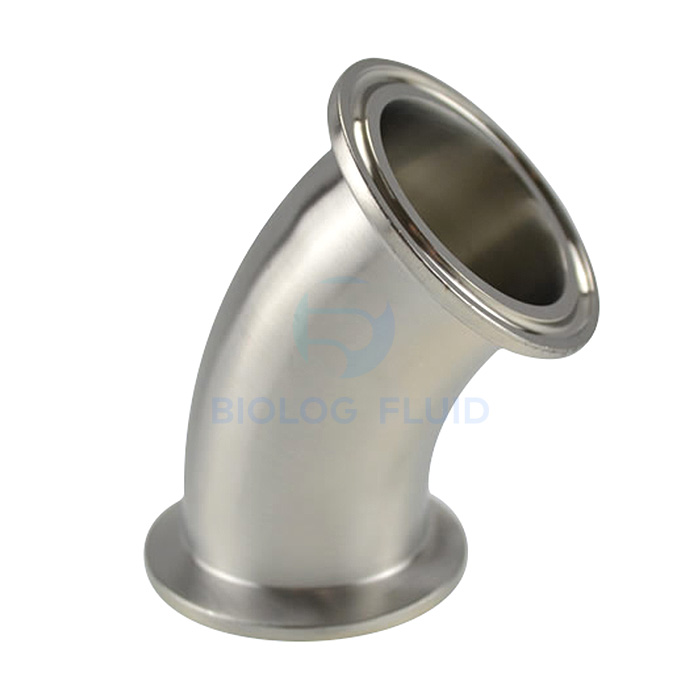 Stainless steel sanitary 2KMP-45D three clip elbow joint