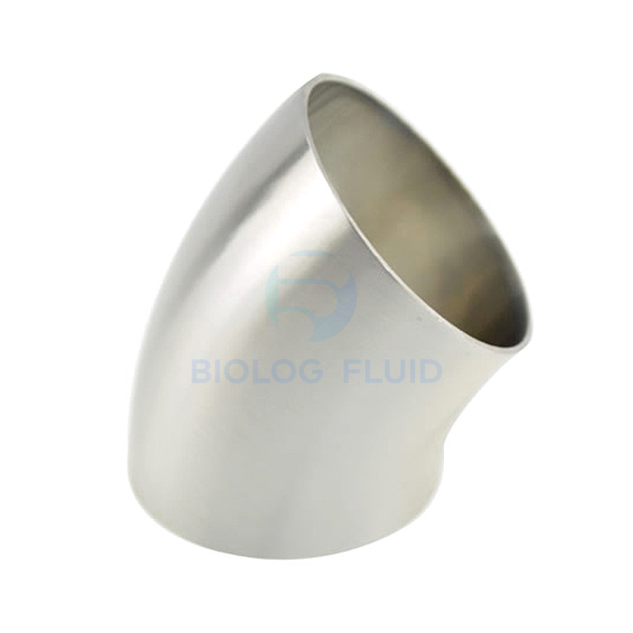 Stainless steel food processing 2WK docking short 45D elbow