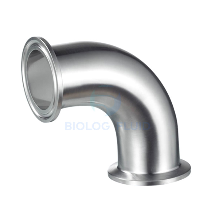 Stainless steel food processing 2CMP three clip 90d elbow pipe fittings