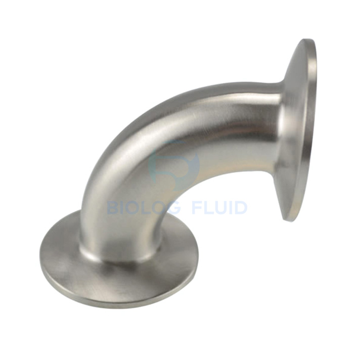 Stainless steel food grade 2CMP three clip 90d elbow