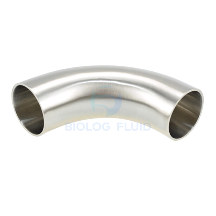Stainless steel food equipment L2S welding long 90D elbow