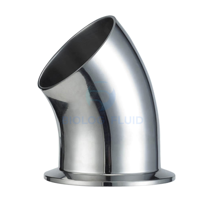 Stainless steel food equipment L2KM clamp welding 45d elbow