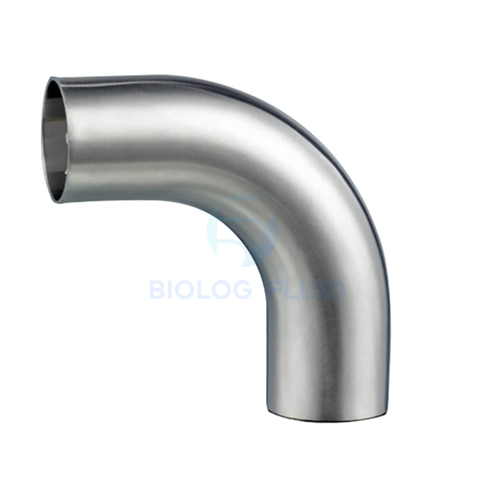 Stainless steel food grade L2S long 90d welded elbow