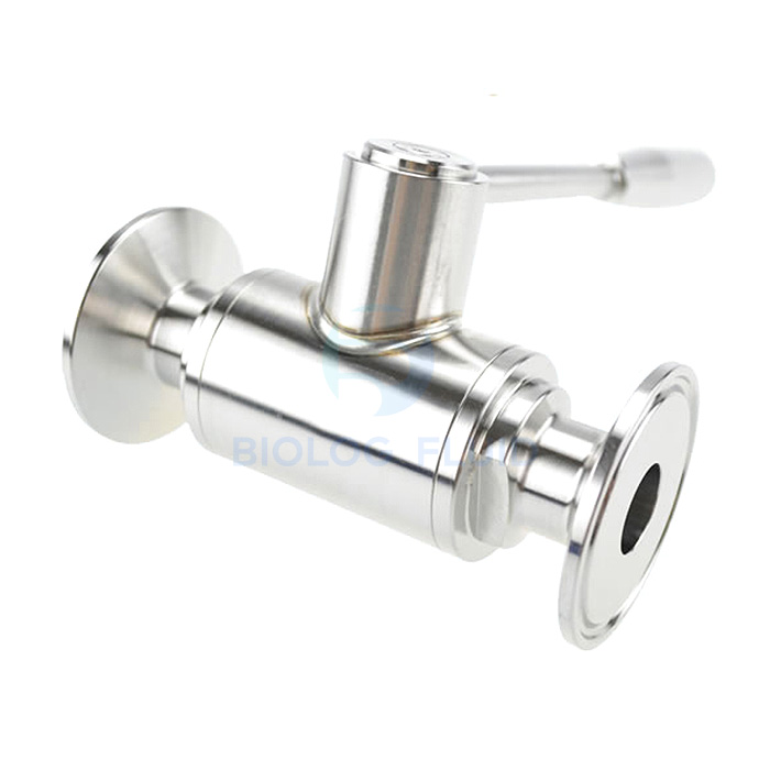 Stainless steel food grade clamped 2 way ball valve