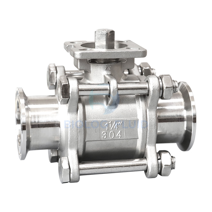 Three-piece ball valve