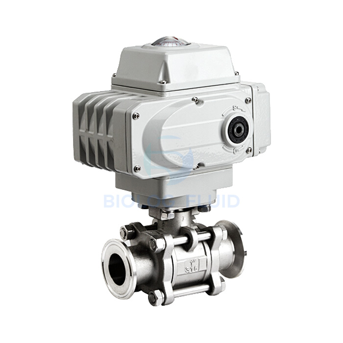 Electric three-piece quick installation ball valve