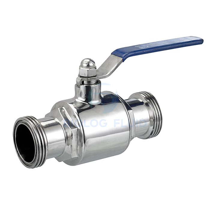 Stainless steel sanitary grade 2 way male threaded ball valve