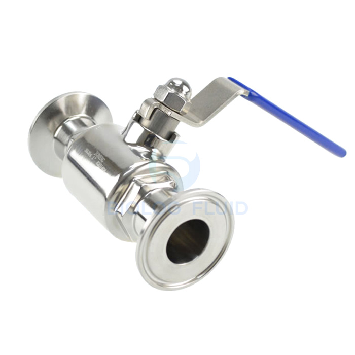 Stainless steel food processing manual type tri clamped ball valve