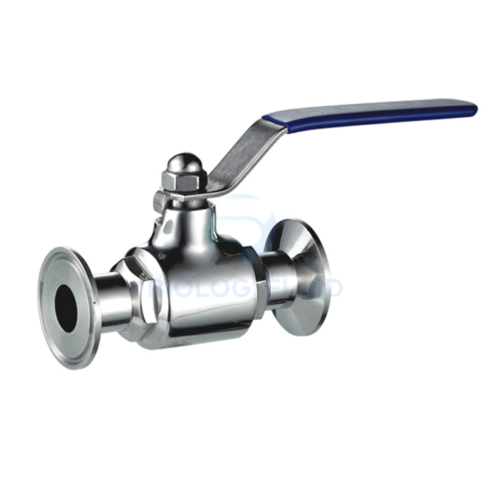 Stainless steel food equipment manual tri clamped straight way ball valve