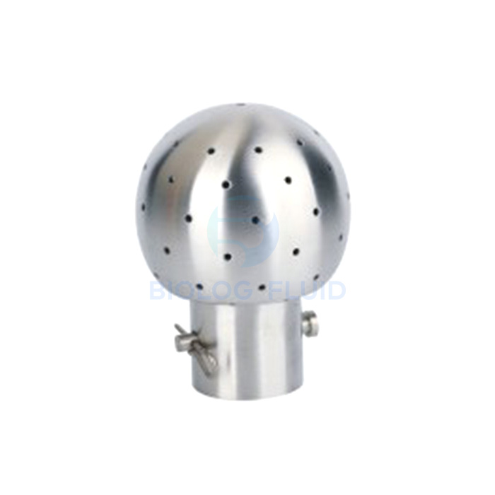 Sanitary grade fixed pin cleaning ball