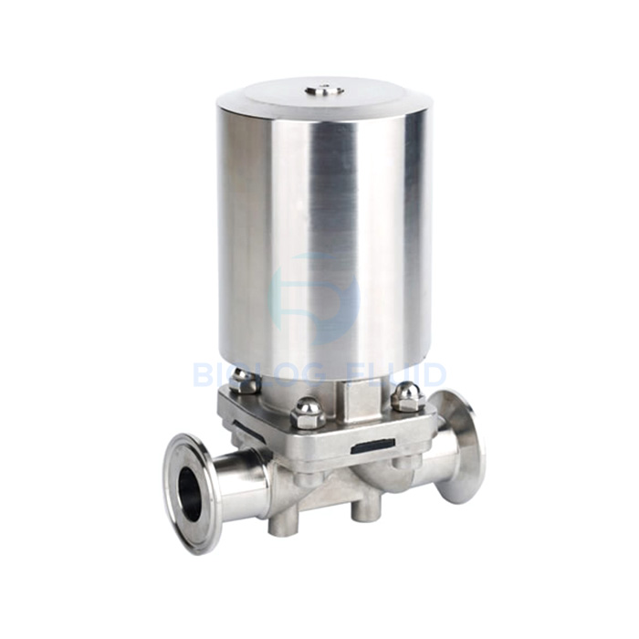 Stainless steel sanitary clamping pneumatic diaphragm valve with SS actuator