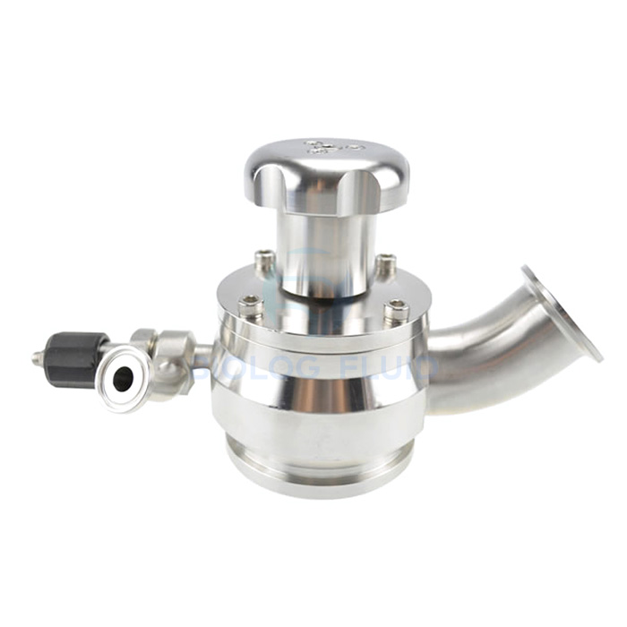 Stainless steel food processing aseptic tank bottom valve